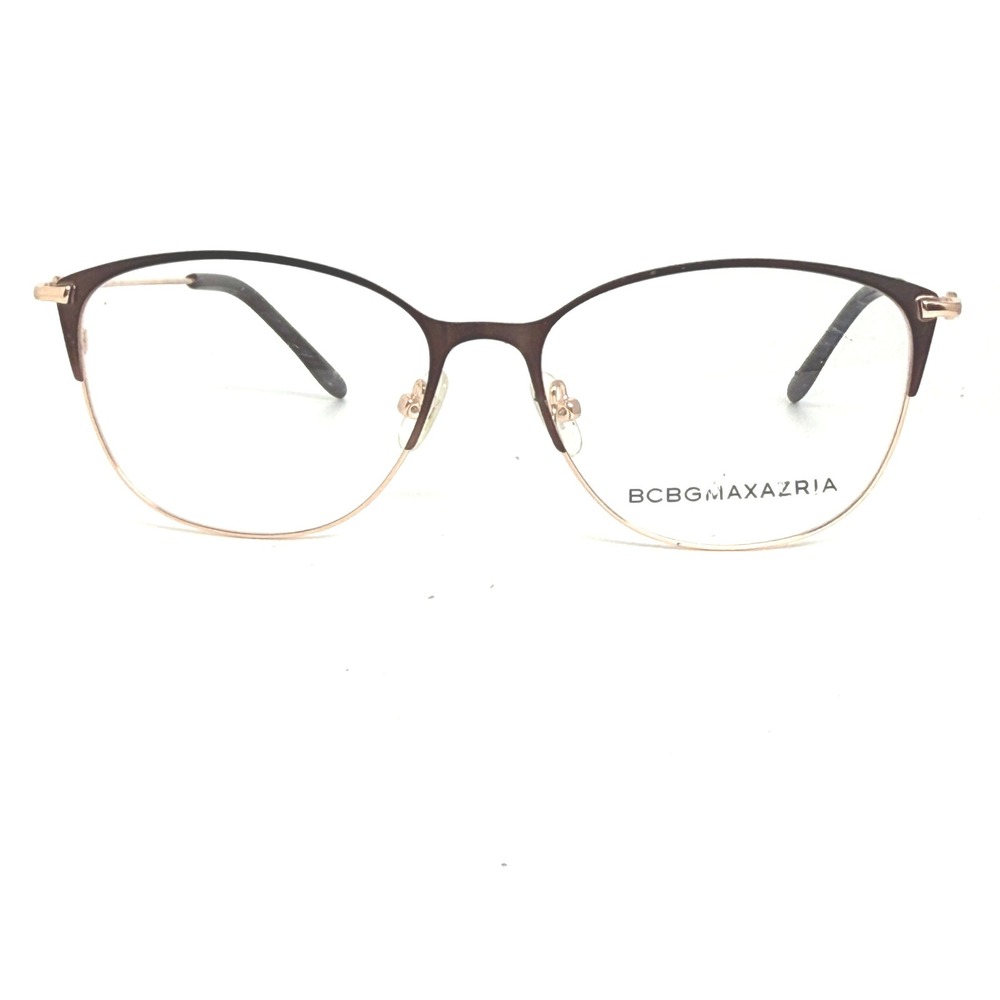 BCBGMAXAZRIA Womens Rose Gold Metal Cat Eye Eyeglasses Frames 54 18 135 21352